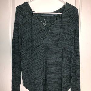 American Eagle Soft & Sexy Lace-Up Hoodie